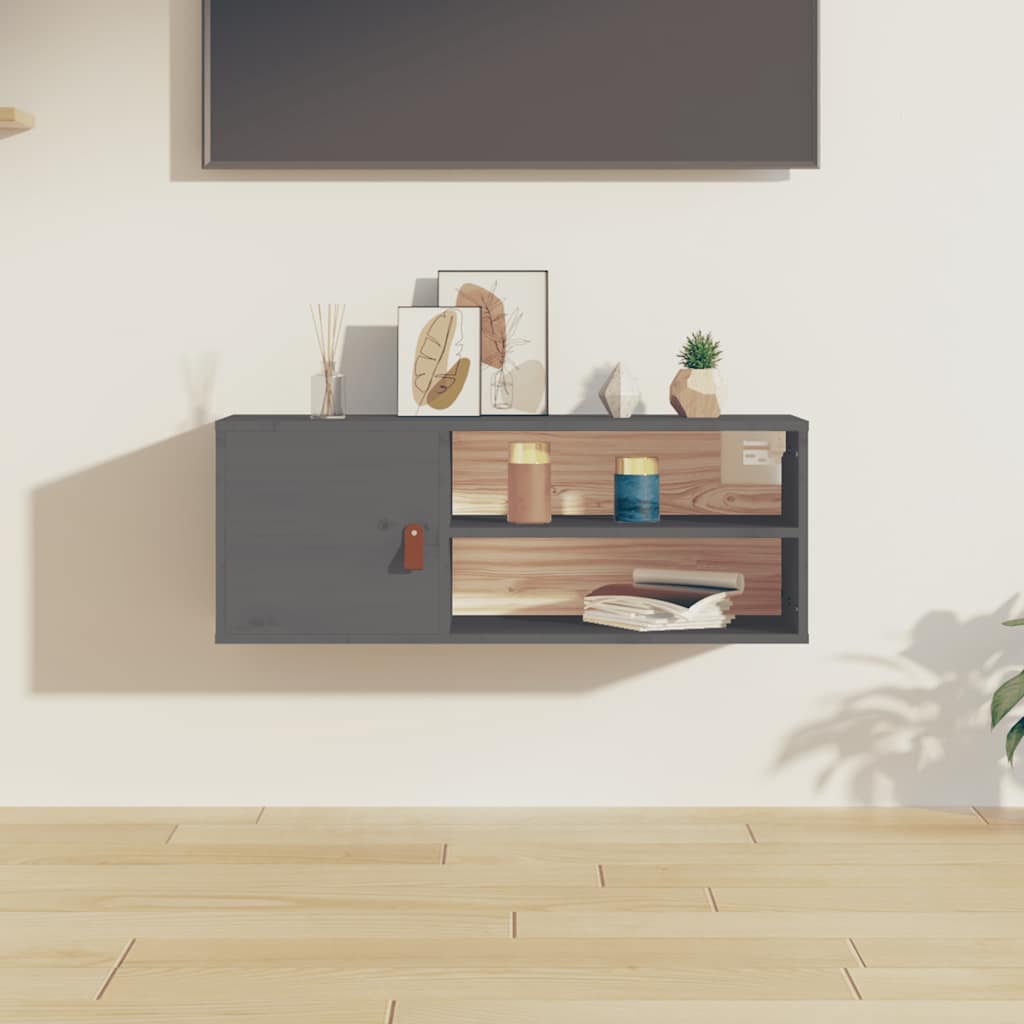 Solid pine wall cabinet 80x30x30 cm