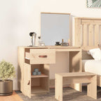 Mesa tocador de madera maciza de pino 95x50x134 cm