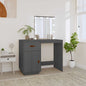 Mesa tocador con LED madera maciza de pino 95x50x133,5 cm