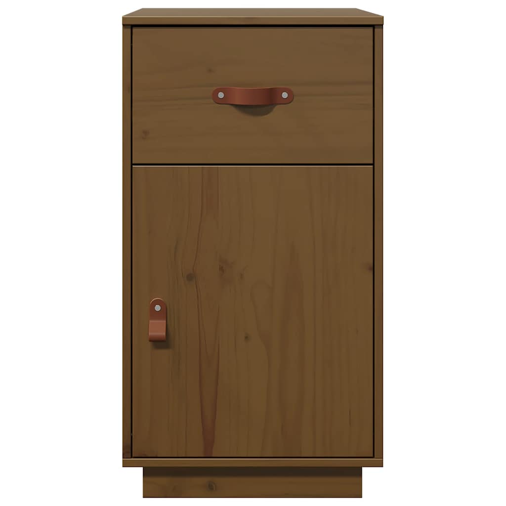 Armario de escritorio de madera de pino marrón miel 40x50x75 cm