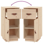 Aparador de madera maciza de pino 34x40x75 cm