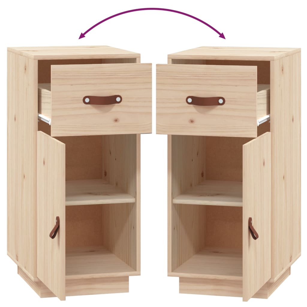Aparador de madera maciza de pino 34x40x75 cm