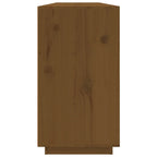 Aparador de madera maciza de pino marrón miel 100x40x75 cm