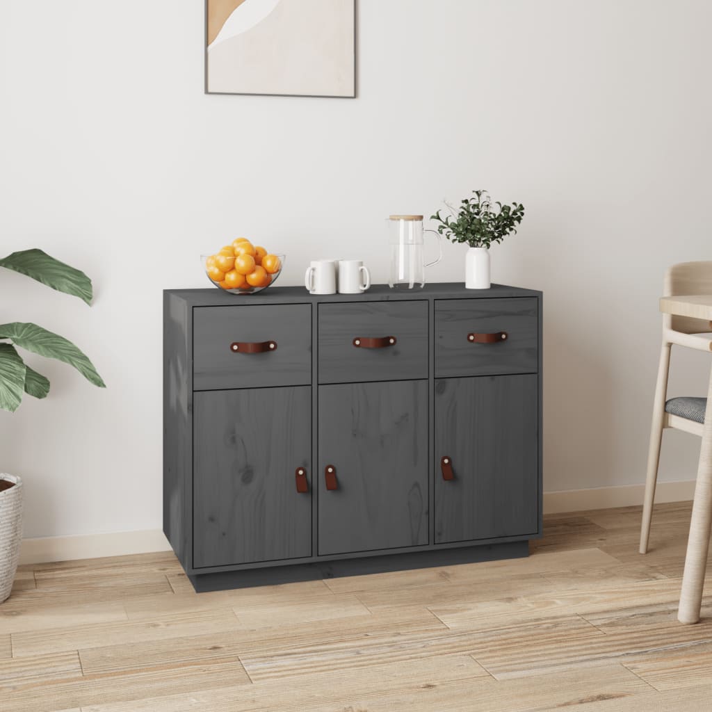 Aparador de madera maciza de pino 34x40x75 cm
