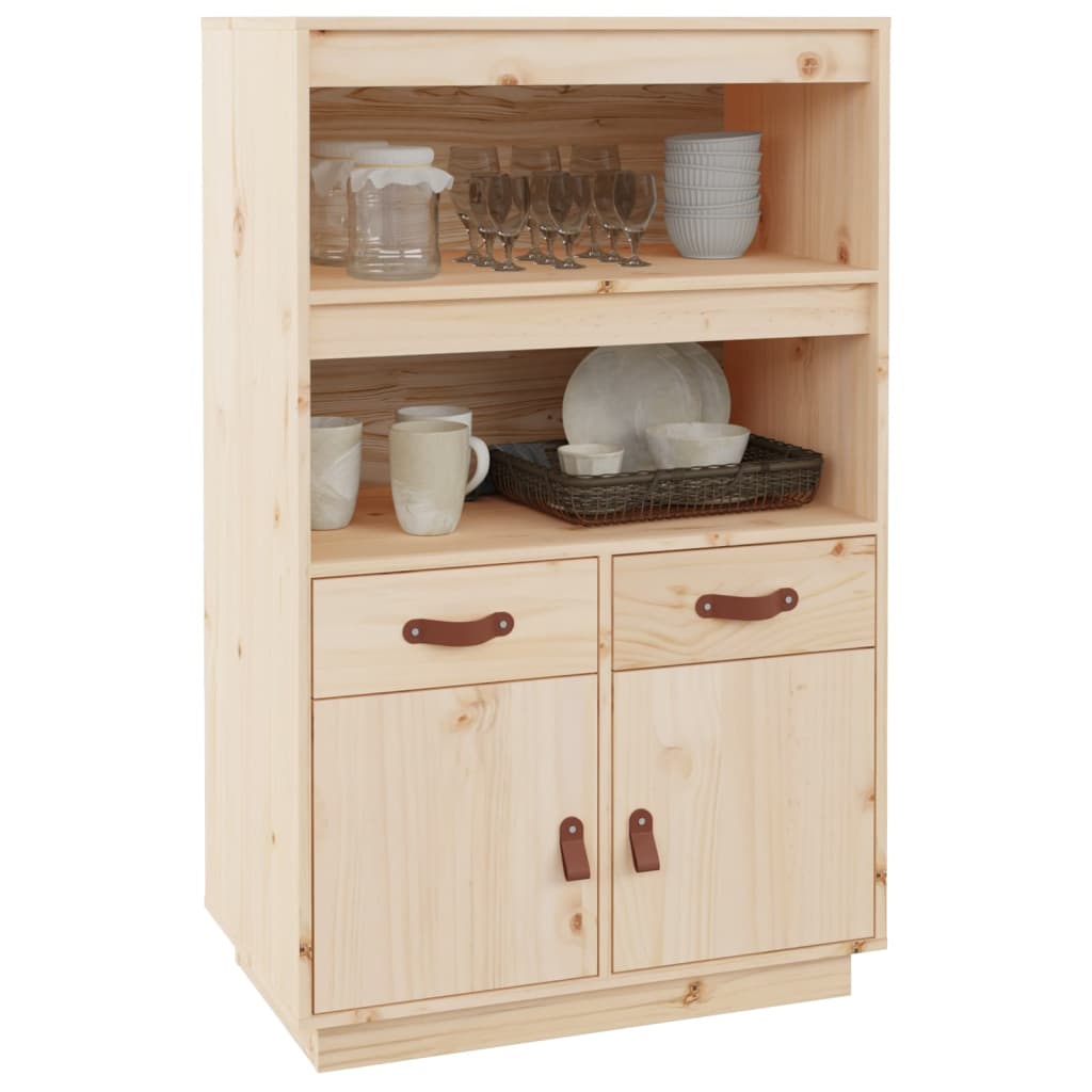 Aparador de madera maciza de pino 67x40x108,5 cm