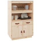 Aparador de madera maciza de pino 67x40x108,5 cm