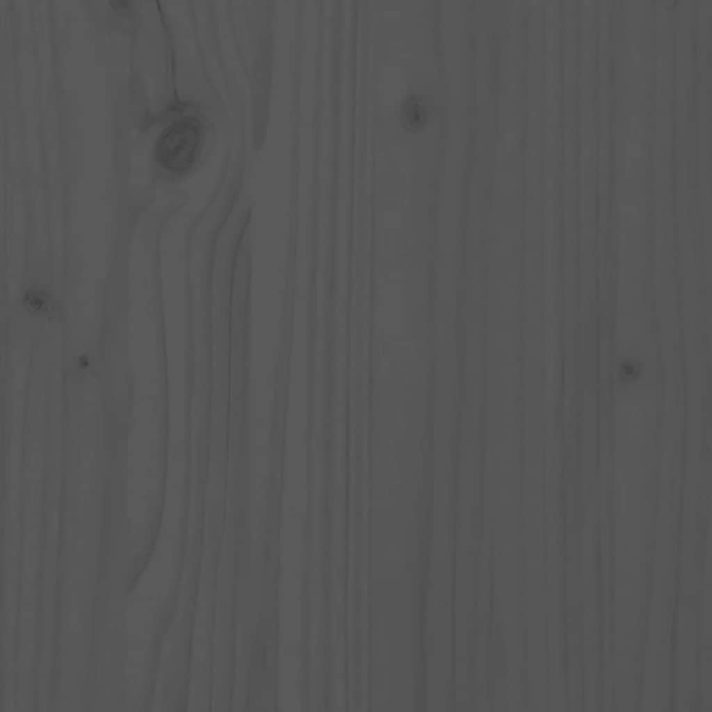 Aparador de madera maciza de pino gris 67x40x108,5 cm