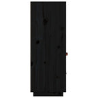Aparador de madera maciza de pino negro 67x40x108,5 cm