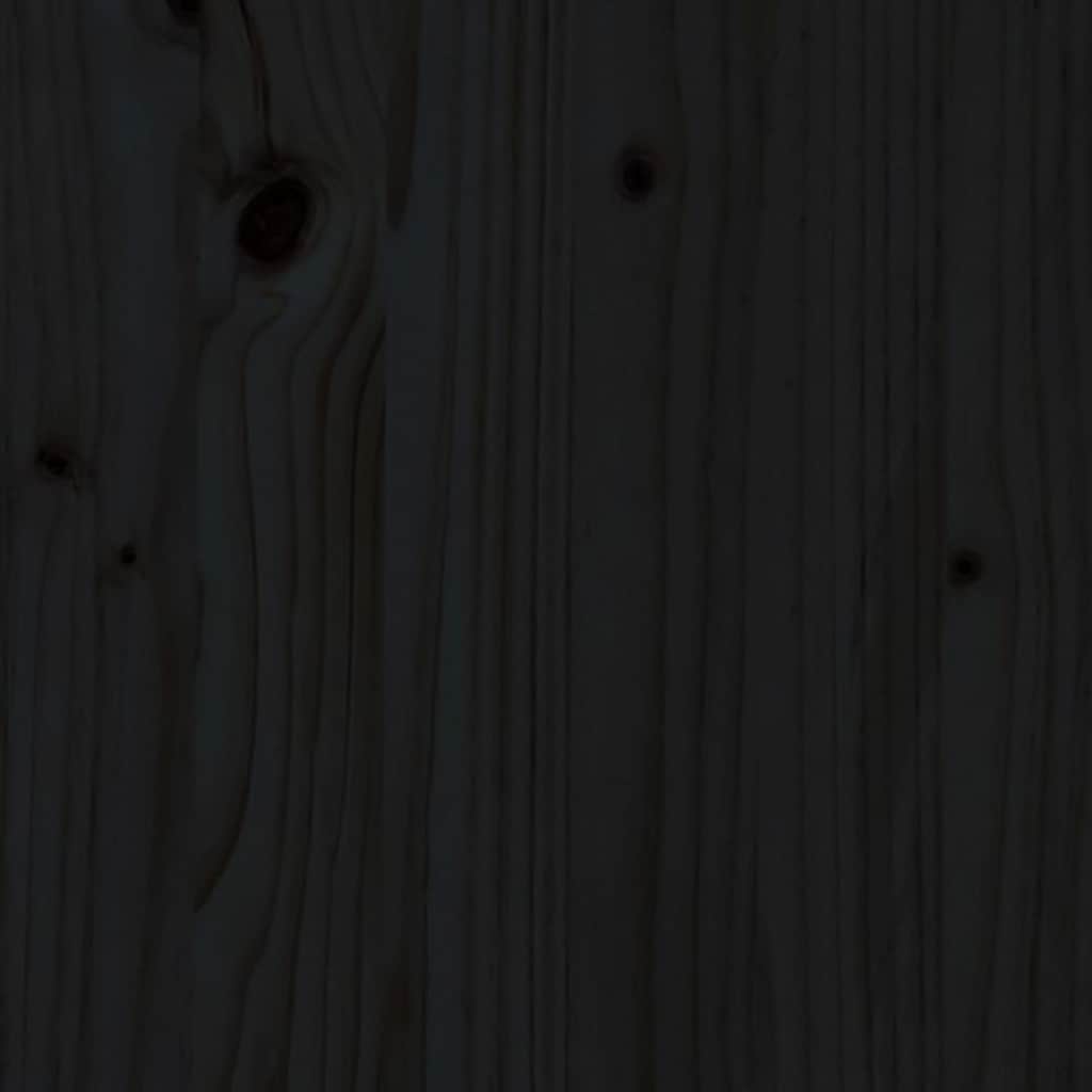 Aparador de madera maciza de pino negro 67x40x108,5 cm