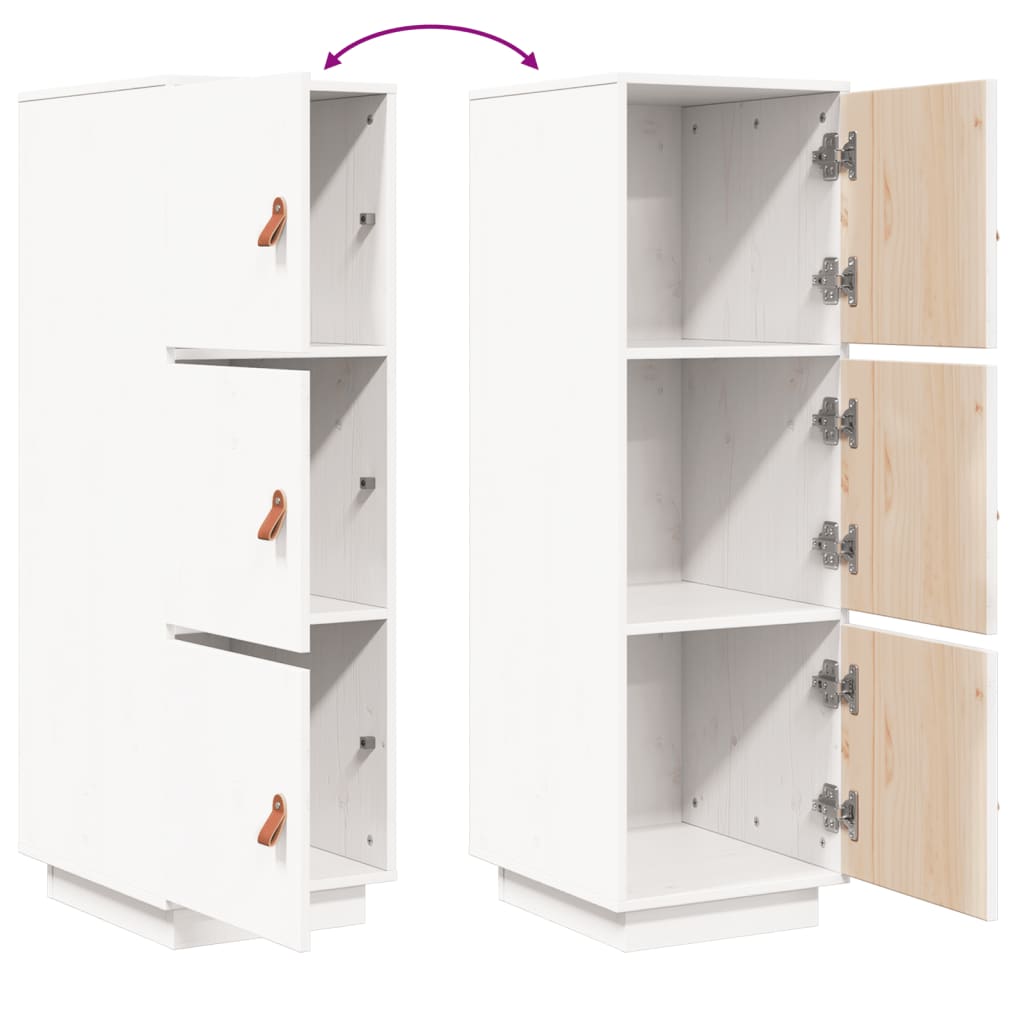 Aparador alto madera maciza de pino blanco 34x40x108,5 cm