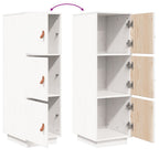 Aparador alto madera maciza de pino blanco 34x40x108,5 cm