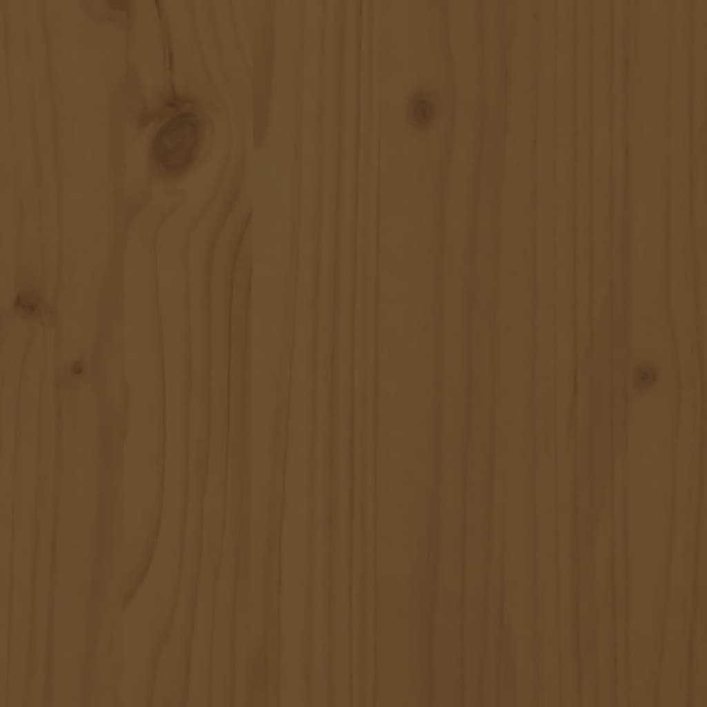 Aparador alto madera maciza de pino marrón miel 34x40x108,5 cm