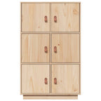 Aparador de madera maciza de pino 67x40x108,5 cm