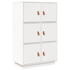 Aparador de madera maciza de pino blanco 67x40x108,5 cm