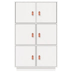 Aparador de madera maciza de pino blanco 67x40x108,5 cm