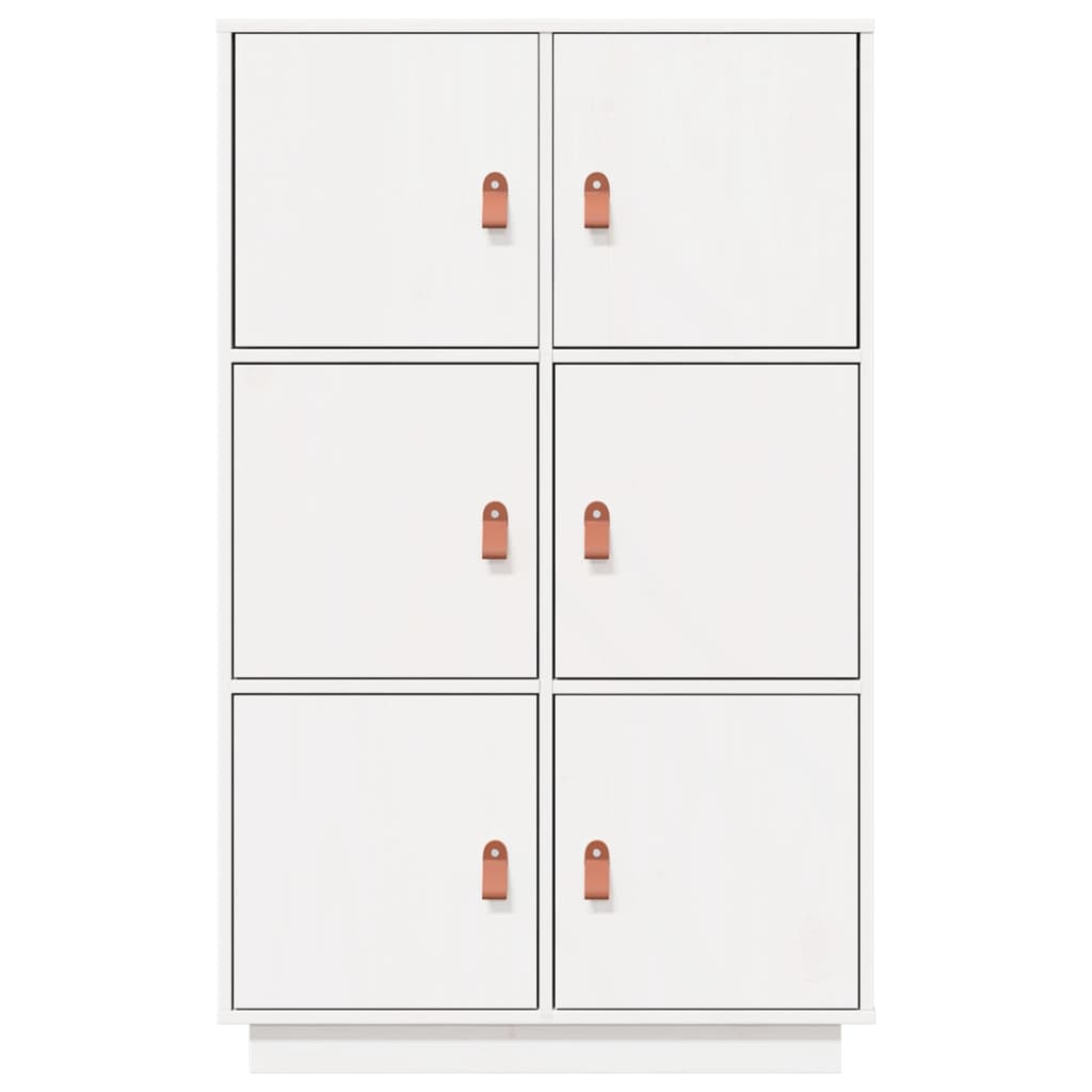Aparador de madera maciza de pino blanco 67x40x108,5 cm