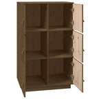 Aparador de madera maciza de pino marrón miel 67x40x108,5 cm