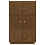 Aparador de madera maciza de pino marrón miel 67x40x108,5 cm