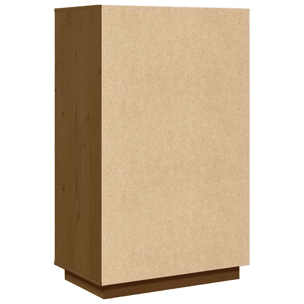Aparador de madera maciza de pino marrón miel 67x40x108,5 cm