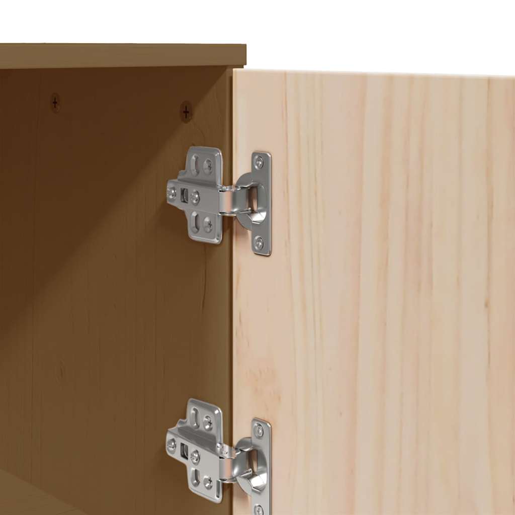Aparador de madera maciza de pino marrón miel 67x40x108,5 cm