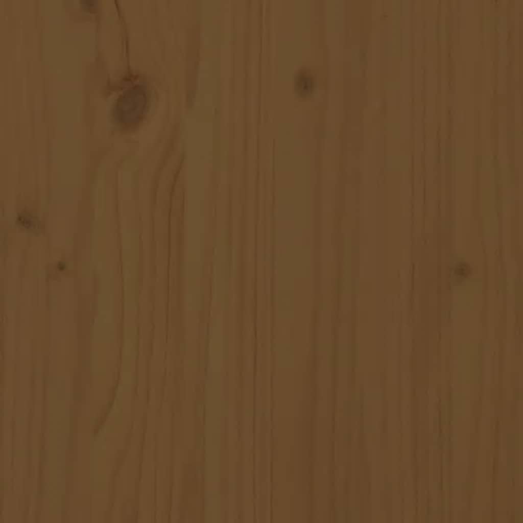 Aparador de madera maciza de pino marrón miel 67x40x108,5 cm