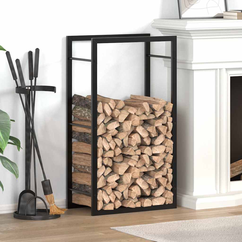 Stainless steel log rack 50x28x132 cm
