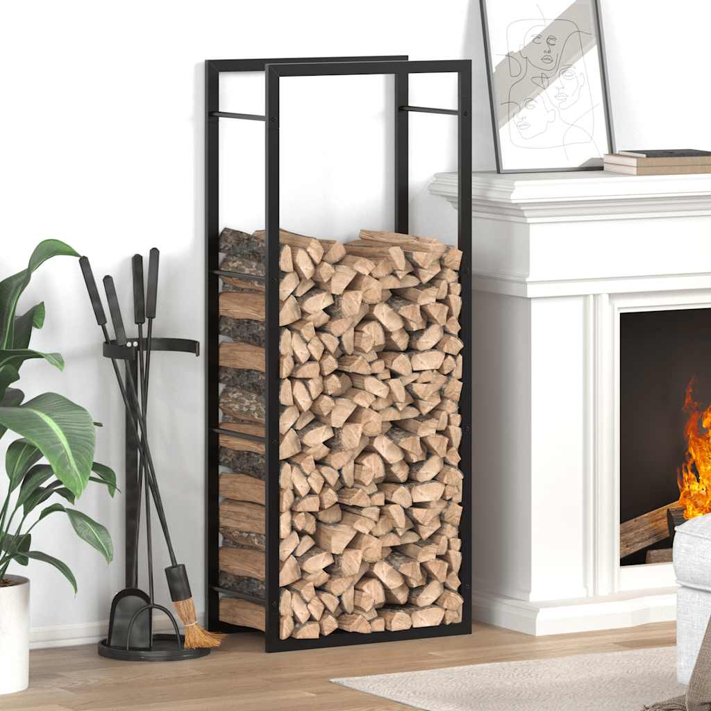 Stainless steel log rack 50x28x132 cm