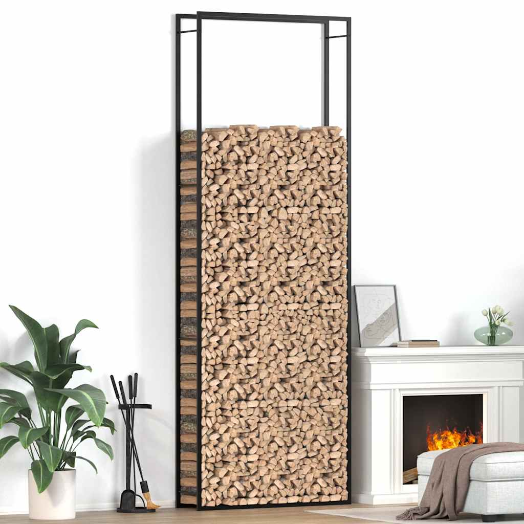 Stainless steel log rack 50x28x132 cm