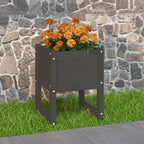 Jardinera acero blanco 32x29x75 cm