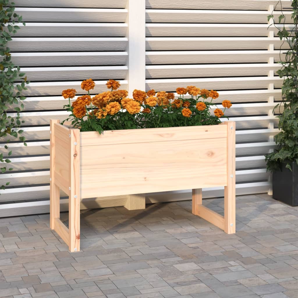 Jardinera acero blanco 32x29x75 cm