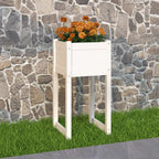 Jardinera acero blanco 32x29x75 cm