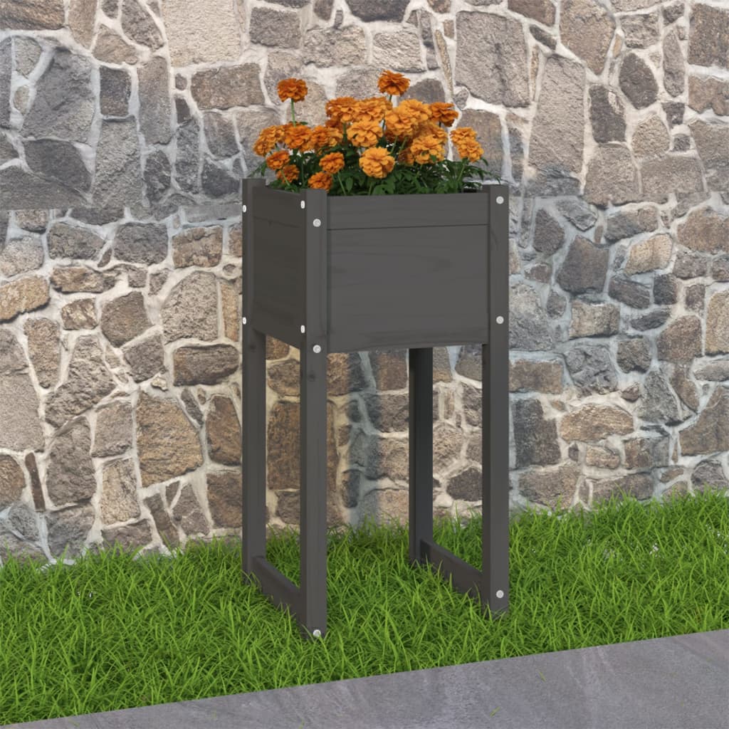 Jardinera acero blanco 32x29x75 cm