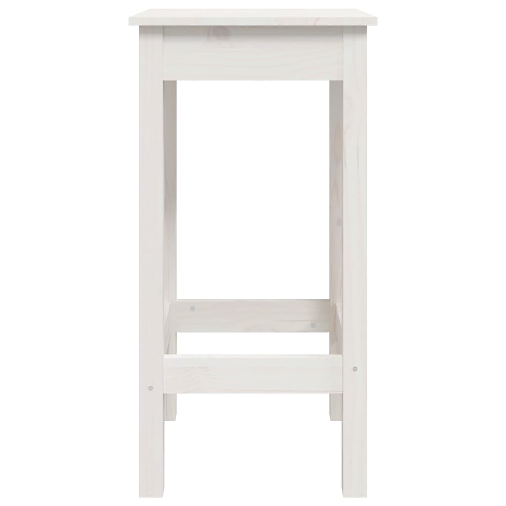 Taburetes altos 2 uds madera maciza de pino blanco 40x40x78 cm