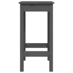 Taburetes altos 2 uds madera maciza de pino gris 40x40x78 cm