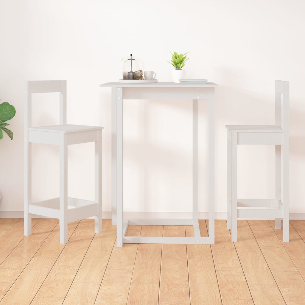 Taburetes altos 2 uds madera maciza de pino gris 40x40x78 cm