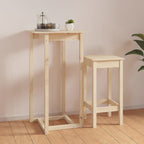 Mesa alta de bar de madera maciza de pino 180x80x110 cm