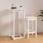 Mesa alta de bar de madera maciza de pino 180x80x110 cm