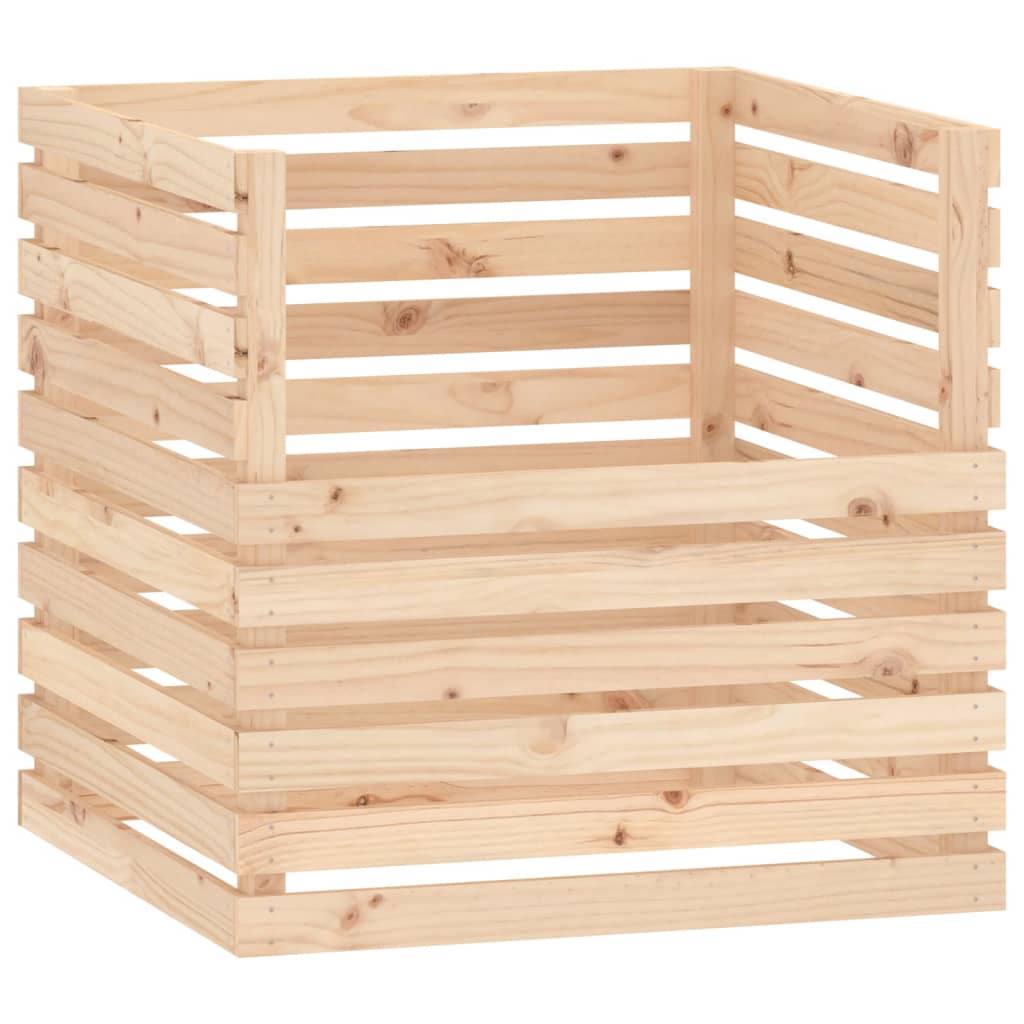 Compostador de madera maciza de pino 80x80x78 cm