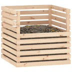 Compostador de madera maciza de pino 80x80x78 cm