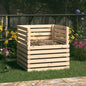 Solid pine wood composter 80x80x78 cm