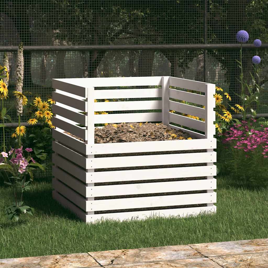 Solid pine wood composter 80x80x78 cm
