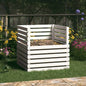 Solid pine wood composter 80x80x78 cm