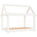Cama para perros madera maciza de pino blanco 81x60x70 cm