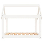 Cama para perros madera maciza de pino blanco 81x60x70 cm