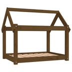 Cama para perros madera maciza pino marrón miel 81x60x70 cm