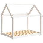 Cama para perros madera maciza de pino blanco 111x80x100 cm
