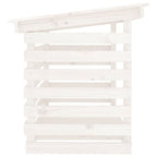 Leñero de madera maciza de pino blanco 108x73x79 cm