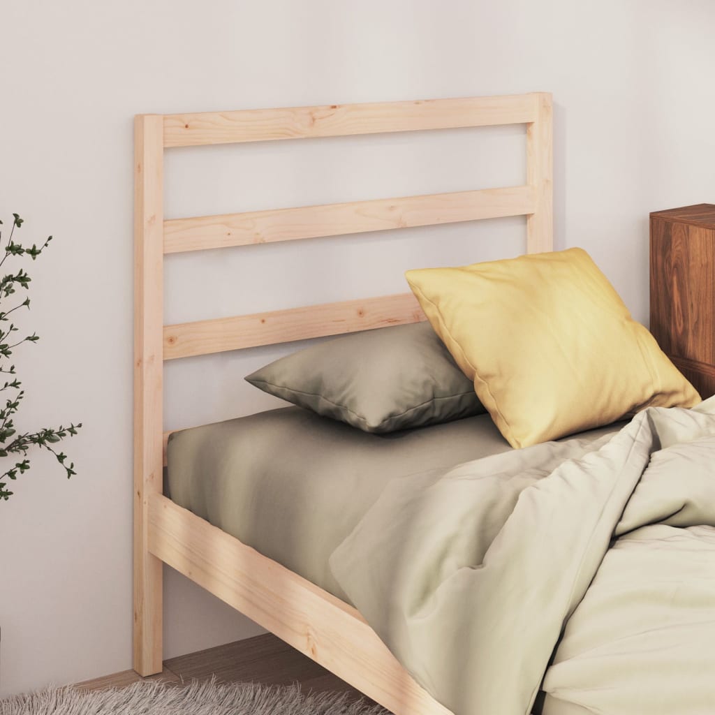 Cabecero cama madera contrachapada blanco brillo 200x1,5x80 cm
