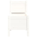 Jardinera de madera de pino maciza blanca 178,5x44x75 cm