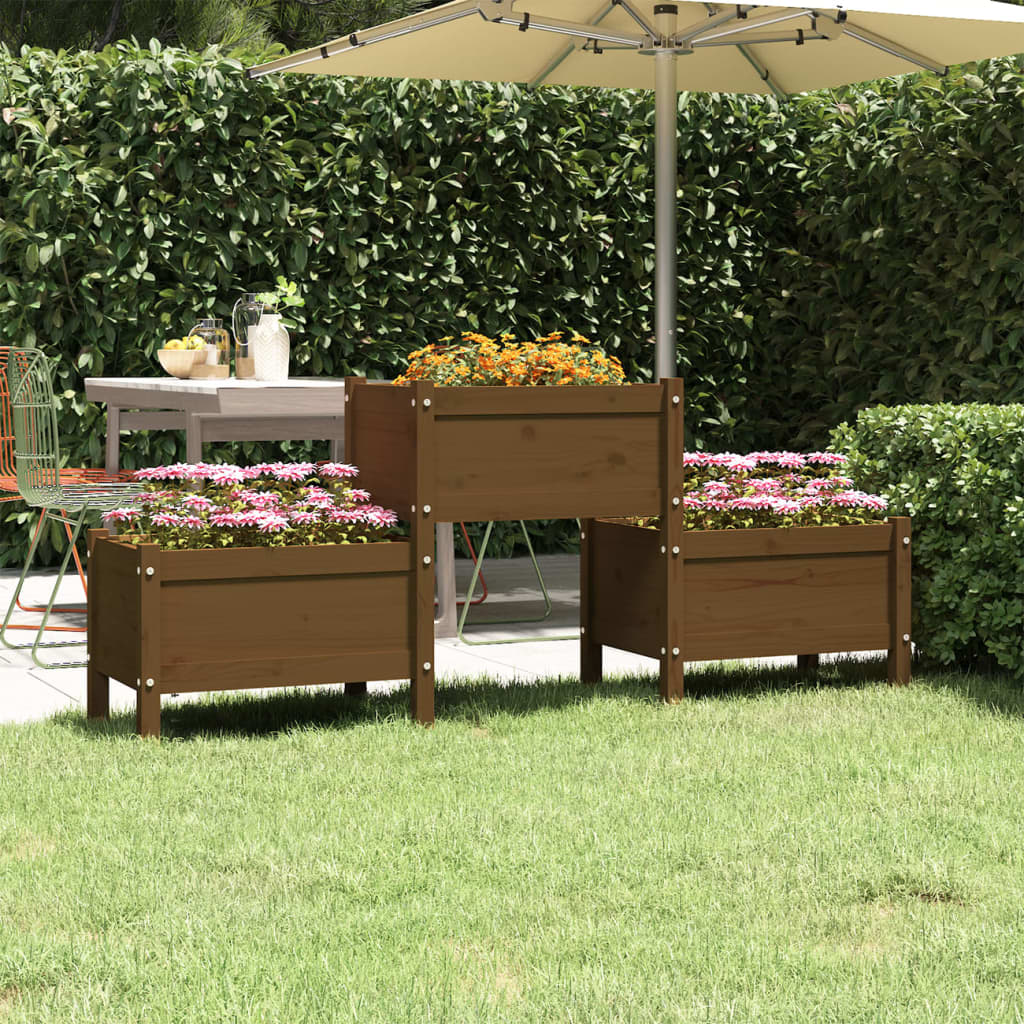 Solid White Pine Planter 178.5x44x75 cm